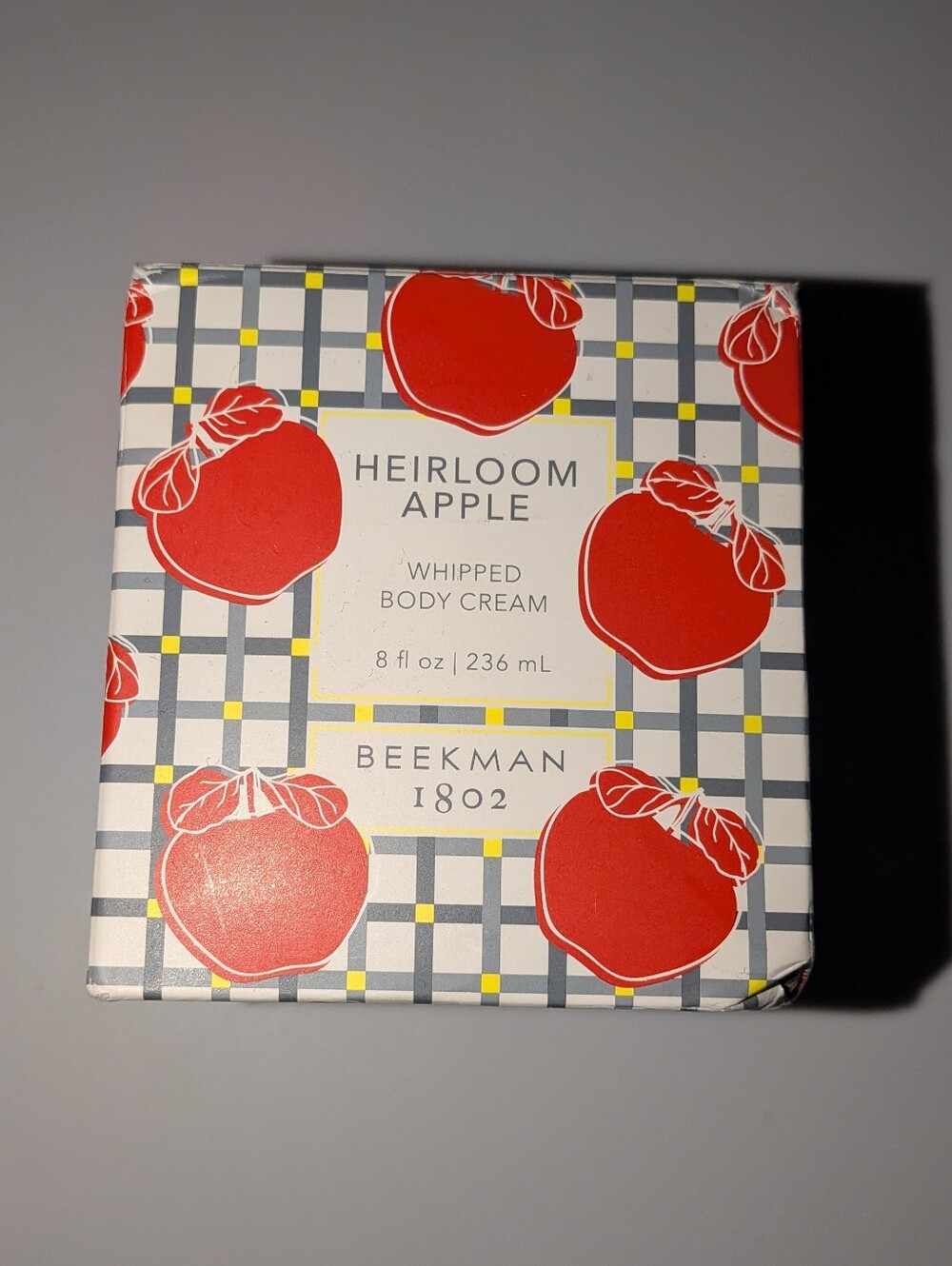 Beekman 1802 Heirloom Apple Whipped Body Cream - Red, White, Gray